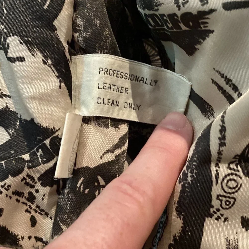 Vintage Phase 2 Leather Jacket Mens Size S American Flag Biker USA Studded Stars - Picture 11 of 16